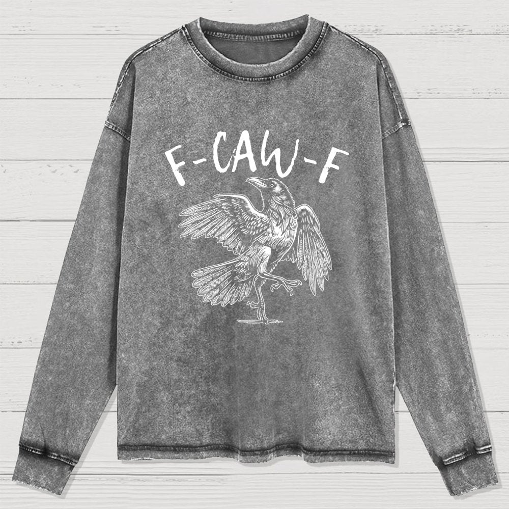 F-Caw-F Washed Long Sleeve Tee