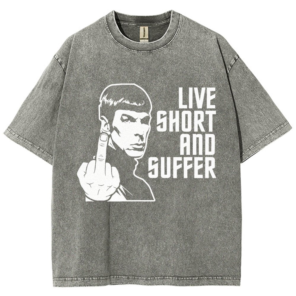 Live Short and Suffer Vintage Distressed T-shirt