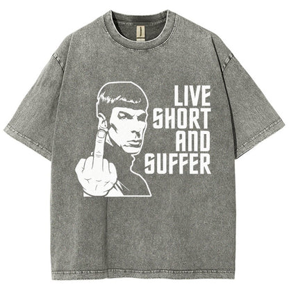 Live Short and Suffer Vintage Distressed T-shirt
