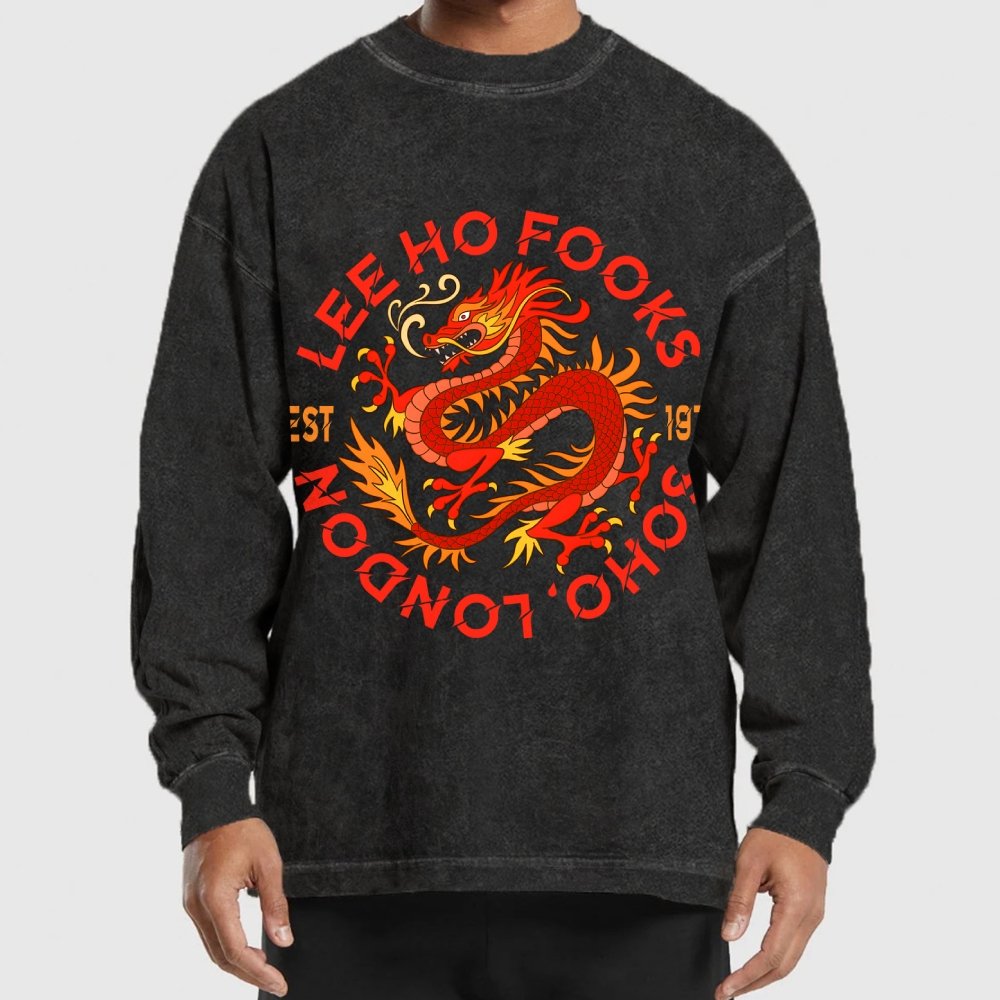 Mystery Place's (Mythical Beasts of London) Washed Long Sleeve Tee