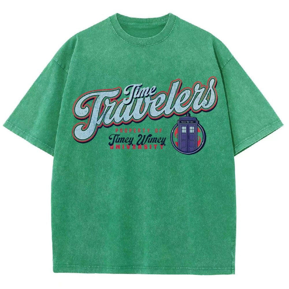 Timey Wimey University Vintage Distressed T-shirt