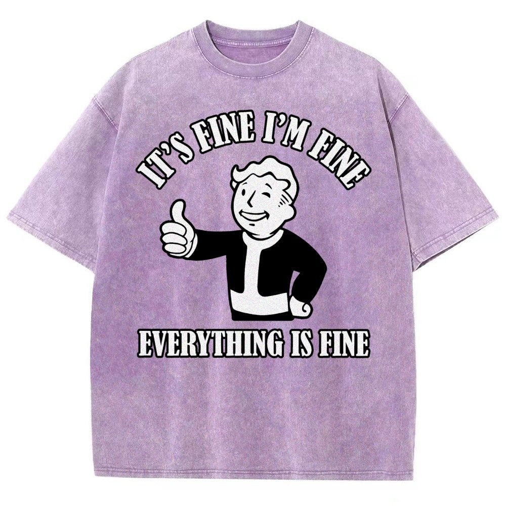 Its Fine Im Fine Everything Is Fine Vintage Distressed T-shirt