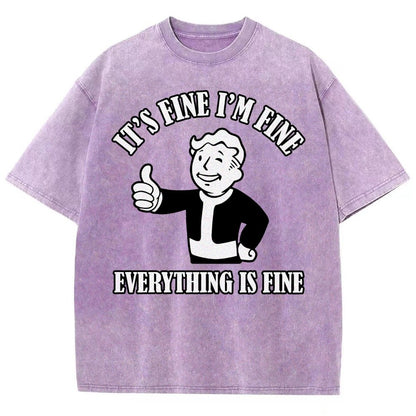 Its Fine Im Fine Everything Is Fine Vintage Distressed T-shirt