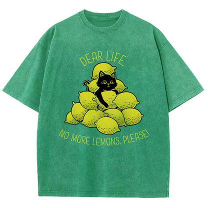 If Life Give You Lemons Black Cat Vintage Distressed T-shirt