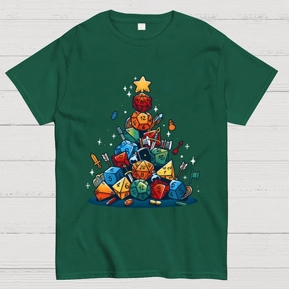 Christmas Dice Tree Geek T-Shirt