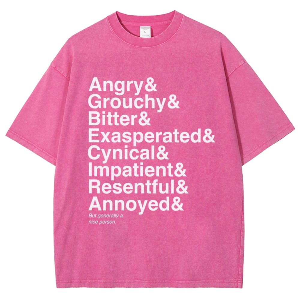 Generally A Nice Person Vintage Distressed T-shirt