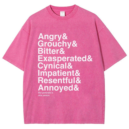Generally A Nice Person Vintage Distressed T-shirt