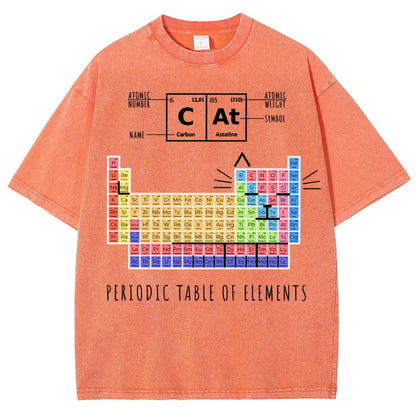Periodic Table Of Cats Vintage Distressed T-shirt