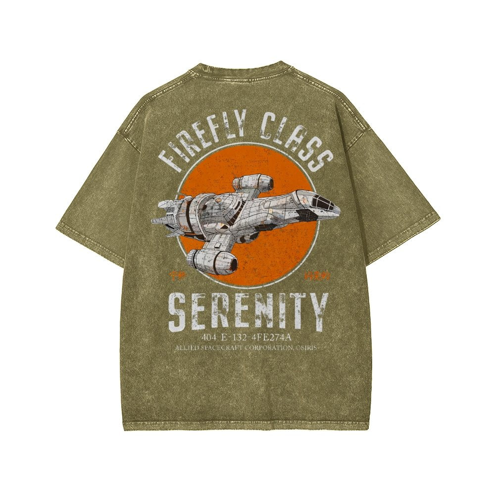Retro Smugglers Front And Back Printing Washed T-shirt