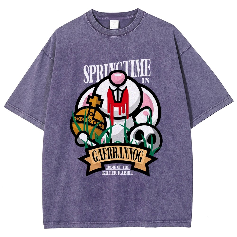Spring Killer Rabbit Vintage Distressed T-shirt