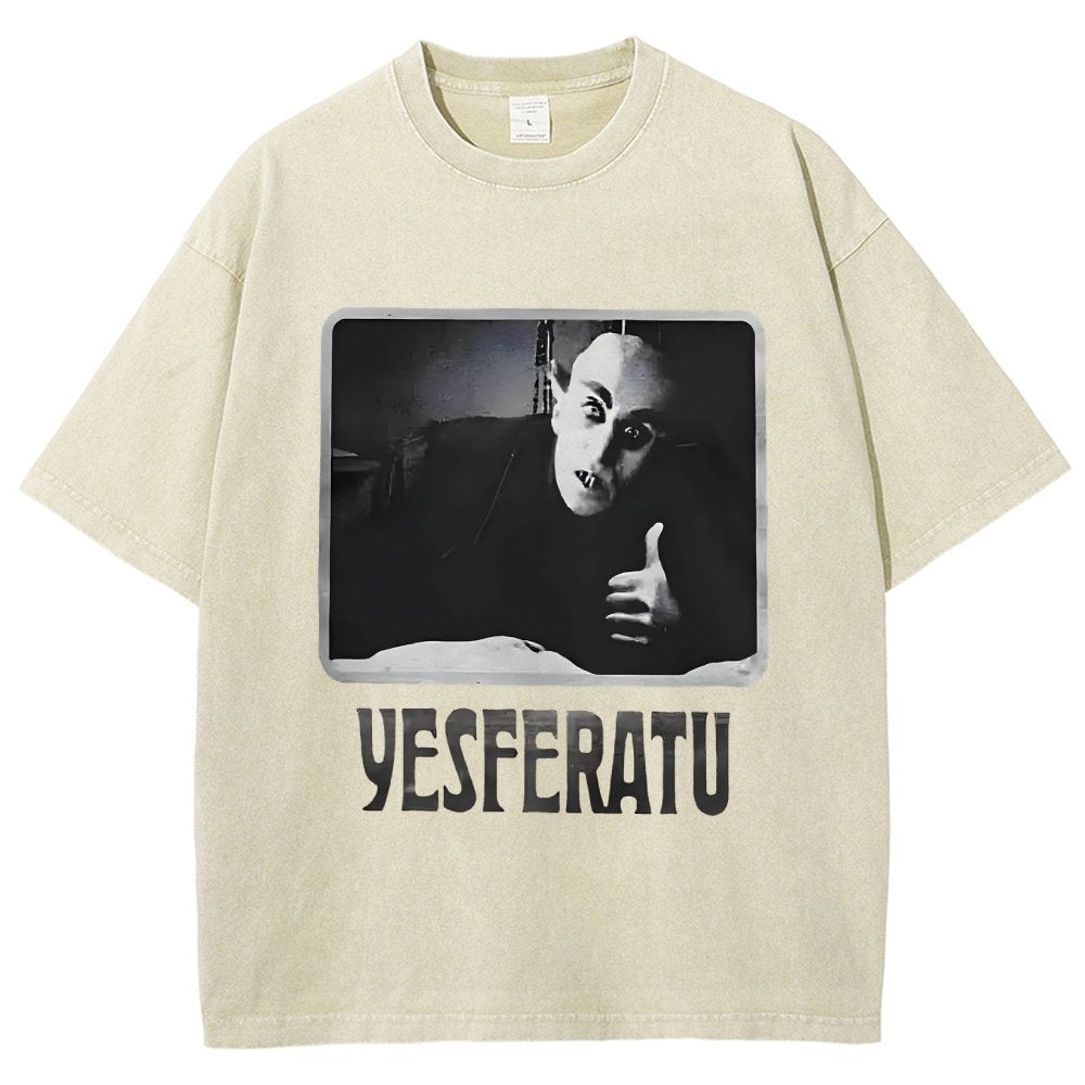 Yesferatu Funny Horror Retro Vintage Distressed T-shirt