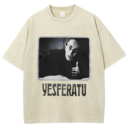 Yesferatu Funny Horror Retro Vintage Distressed T-shirt