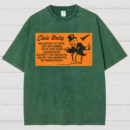 Civic Duty Card. Sarcasm Vintage Distressed T-shirt