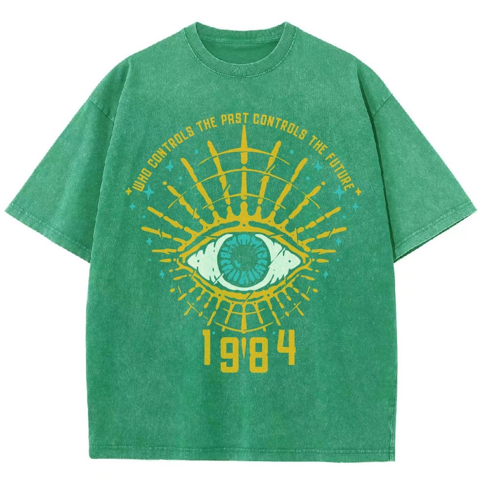 1984 George Orwell Control The Future Vintage Distressed T-shirt