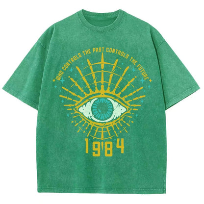 1984 George Orwell Control The Future Vintage Distressed T-shirt
