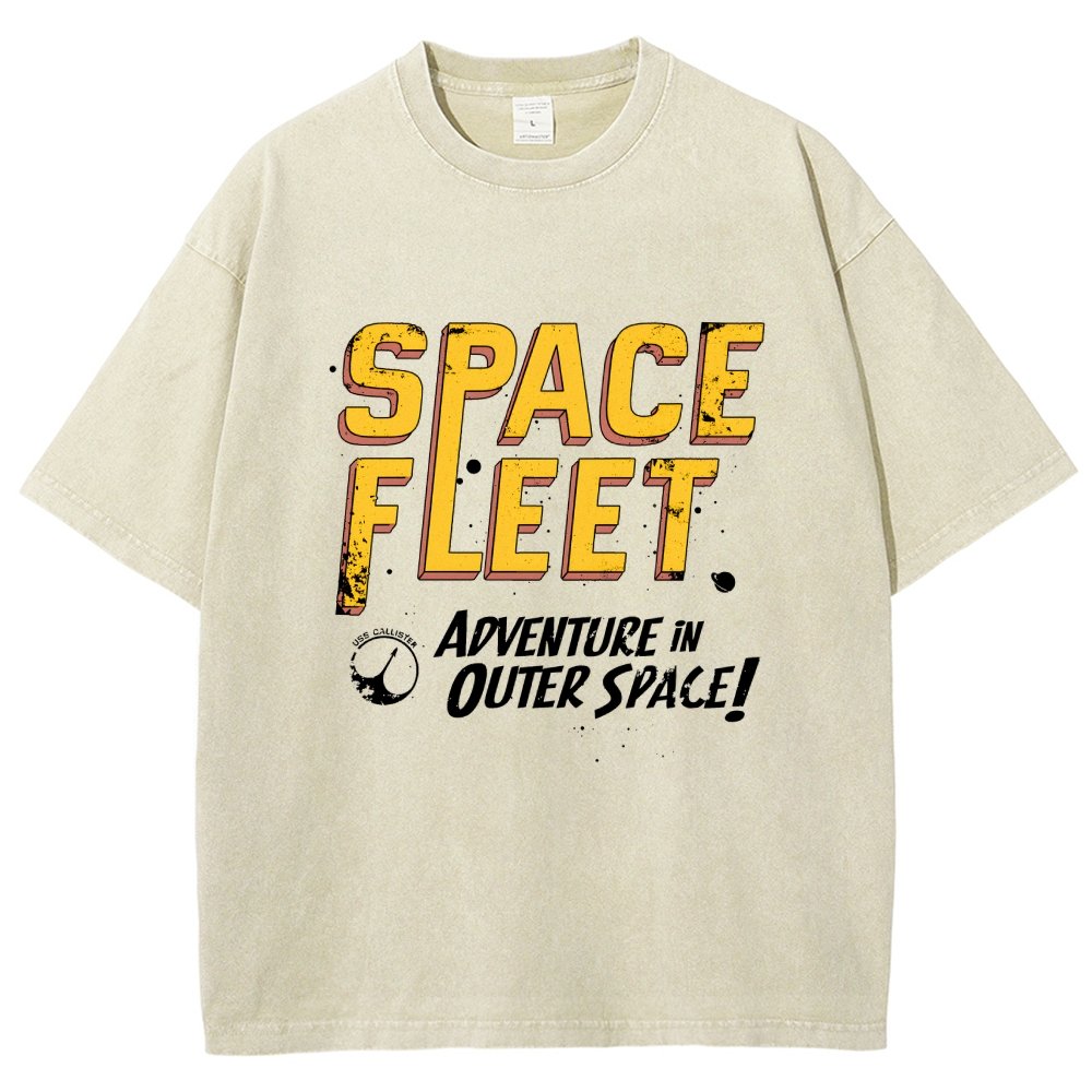 Space Fleet Vintage Distressed T-shirt