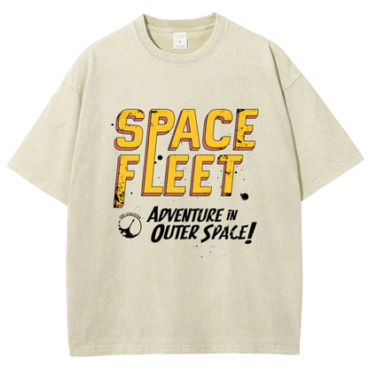 Space Fleet Vintage Distressed T-shirt