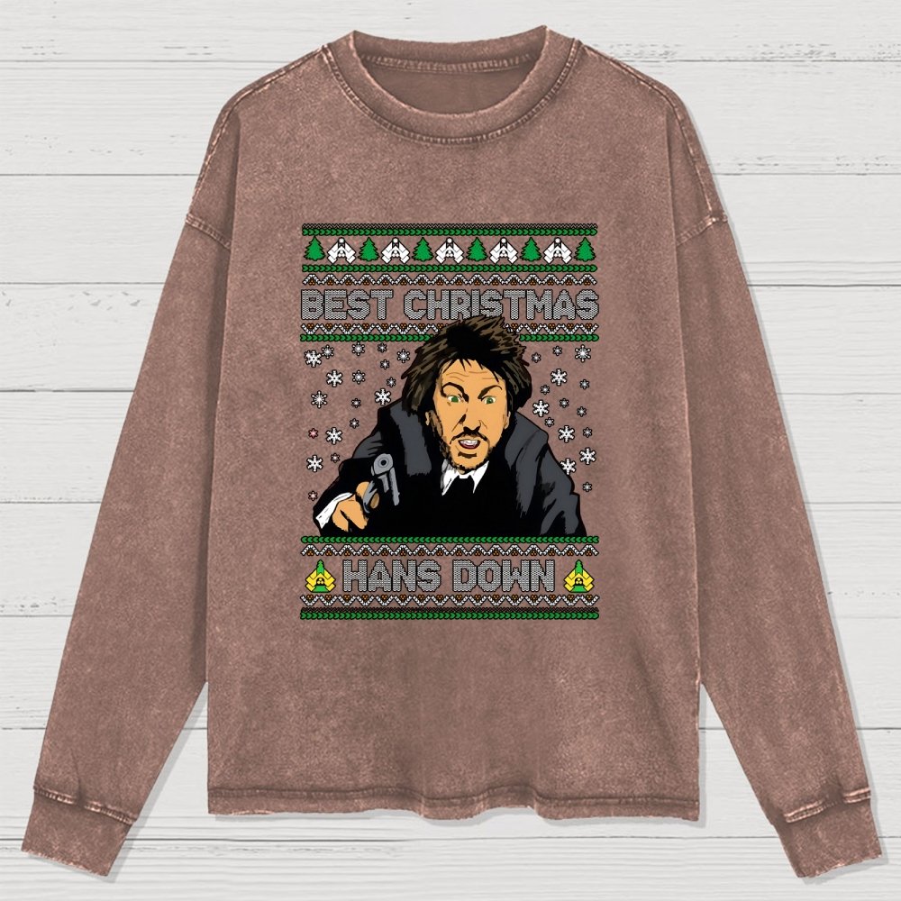 Best Christmas Hans Down Washed Long Sleeve Tee