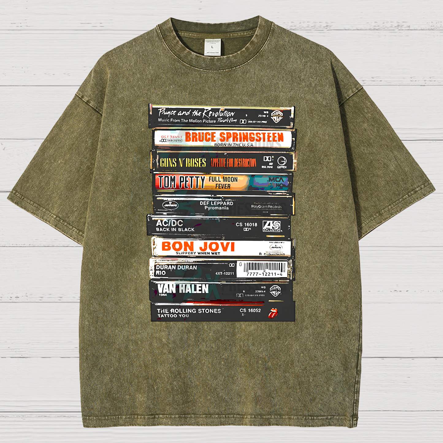 Vintage Rock Cassettes Vintage Distressed T-shirt