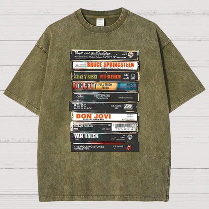 Vintage Rock Cassettes Vintage Distressed T-shirt