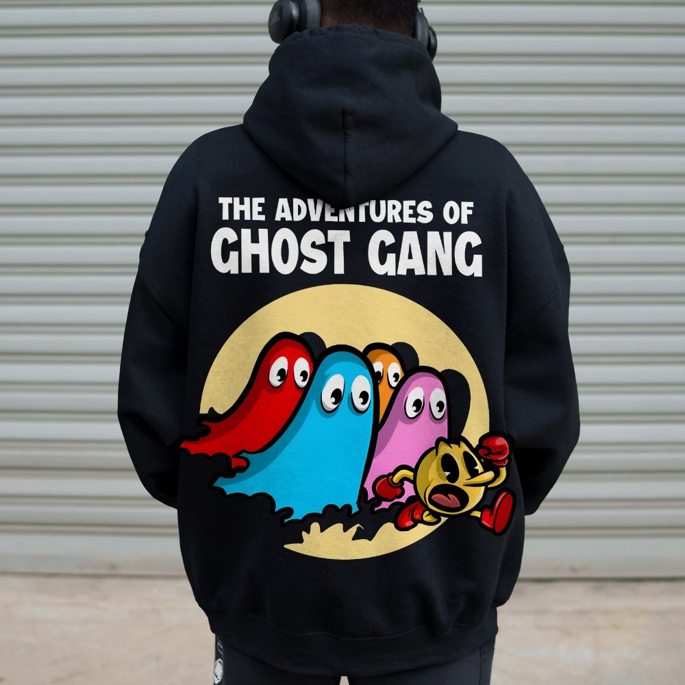 The Adventures Of Ghost Gang Printed Back Cotton Hoodie