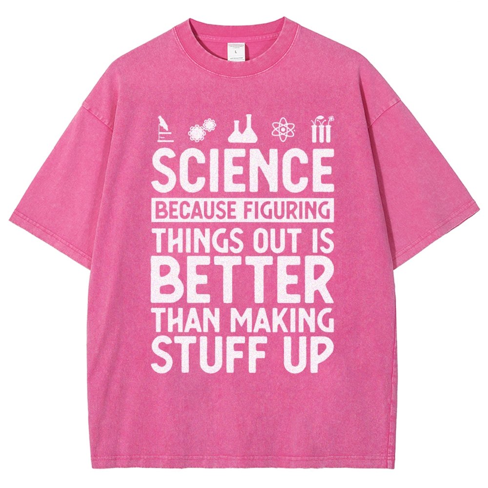 Science Figuring Stuff Funny Science Vintage Distressed T-shirt