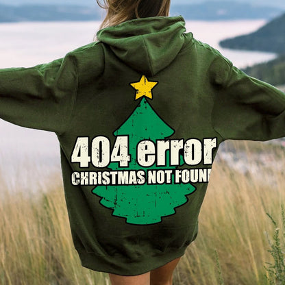 Error 404 Printed Back Cotton Hoodie