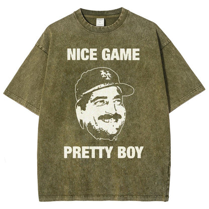 NICE GAME PRETTY BOY  Vintage Distressed T-shirt