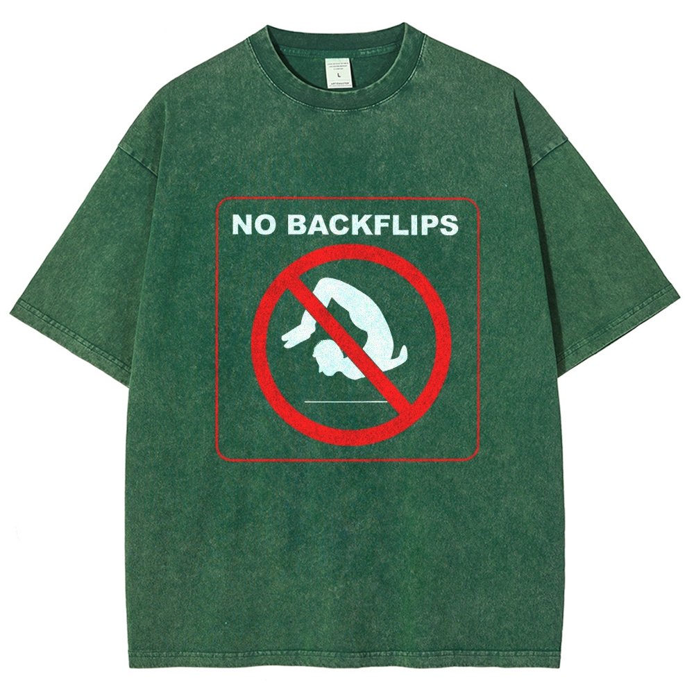 NO BACKFLIPS Vintage Distressed T-shirt
