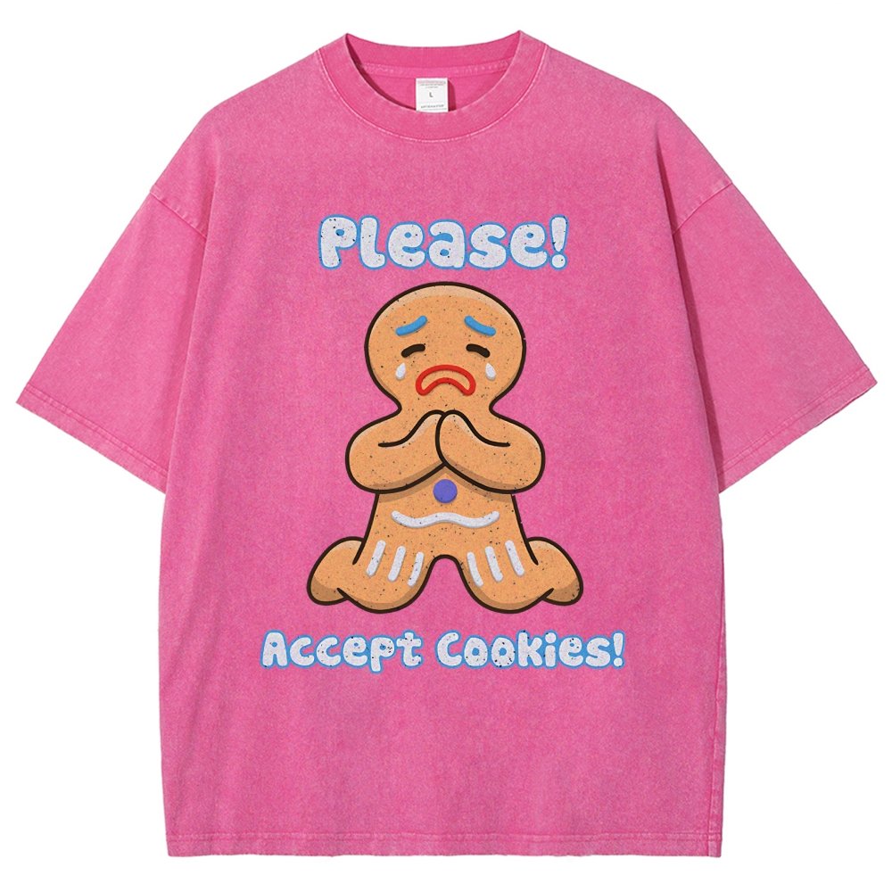 Please! Accept Cookies! Vintage Distressed T-shirt