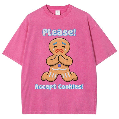 Please! Accept Cookies! Vintage Distressed T-shirt