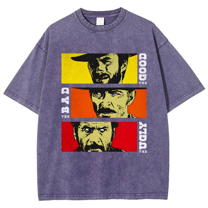 The Good The Bad The Ugly Cat   Vintage Distressed T-shirt