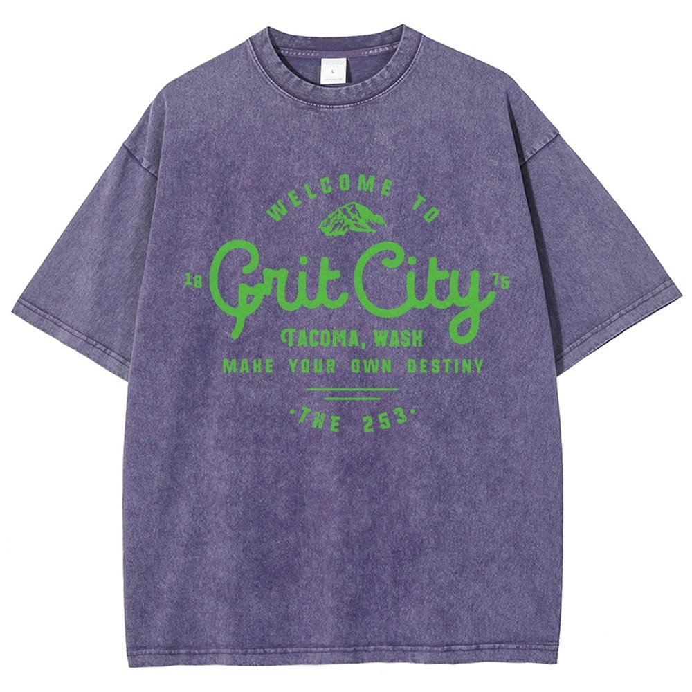 Grit City Tacoma Washington Vintage Distressed T-shirt