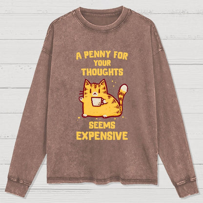 A Penny Seems Expensive Washed Long Sleeve Tee