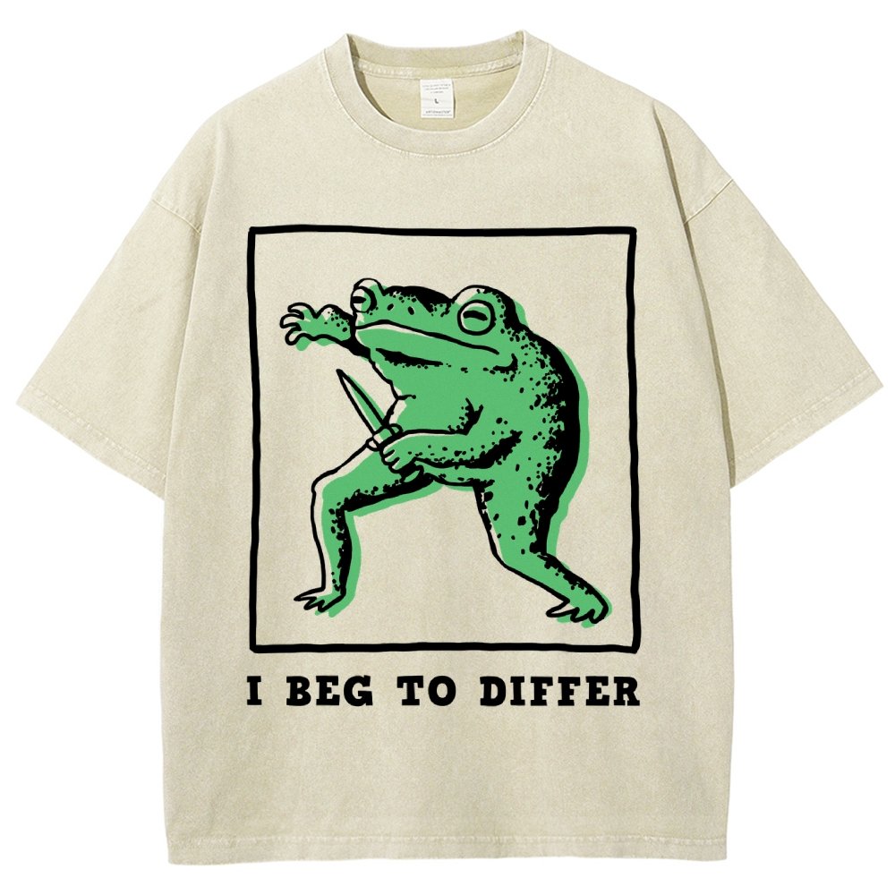 I Beg To Differ Frog Vintage Distressed T-shirt