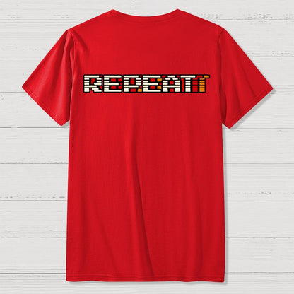 Eat Sleep Game Repeat  Front And Back Printing Geek T-Shirt