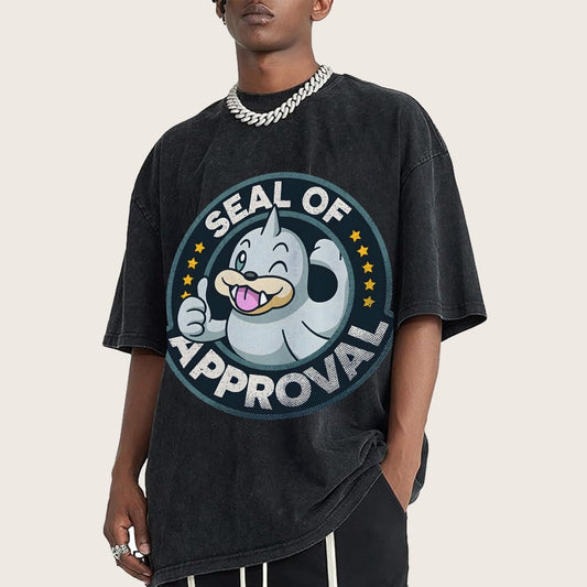 Seal of Approval Vintage Distressed T-shirt