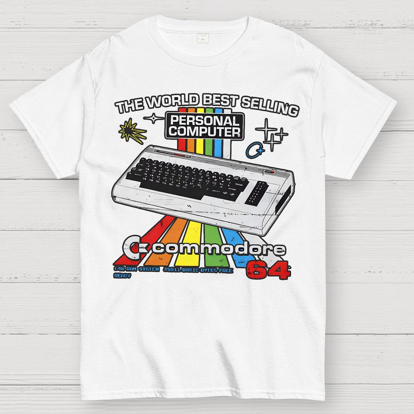 Retro Games Commodore 64 Personal Computer Geek T-Shirt