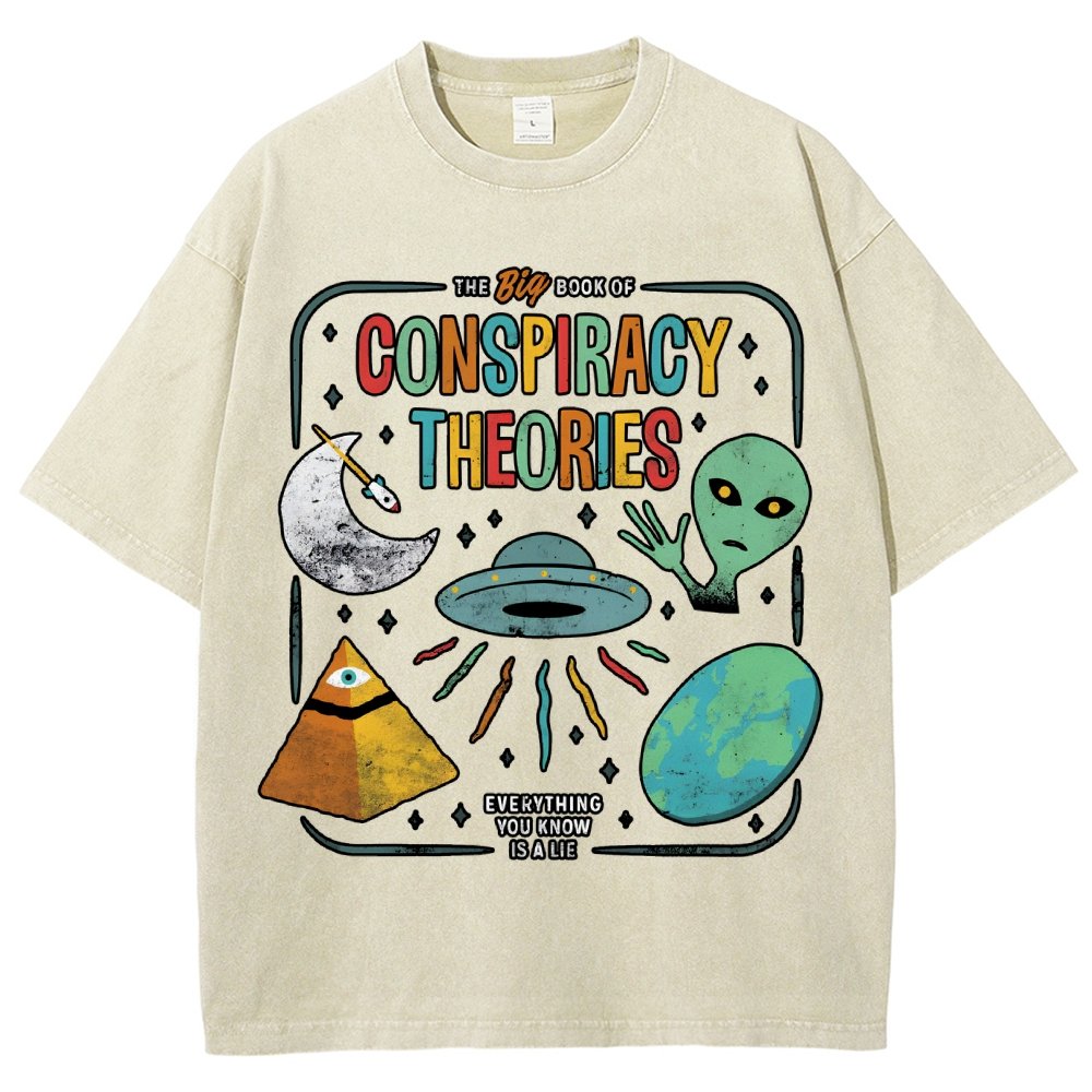 The Big Book Of Conspiracy Theories Vintage Distressed T-shirt
