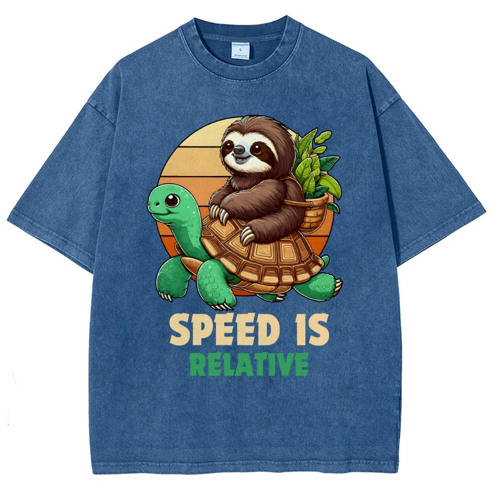 Speed Is Relative Vintage Distressed T-shirt
