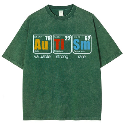 Autism Periodic Table Vintage Distressed T-shirt