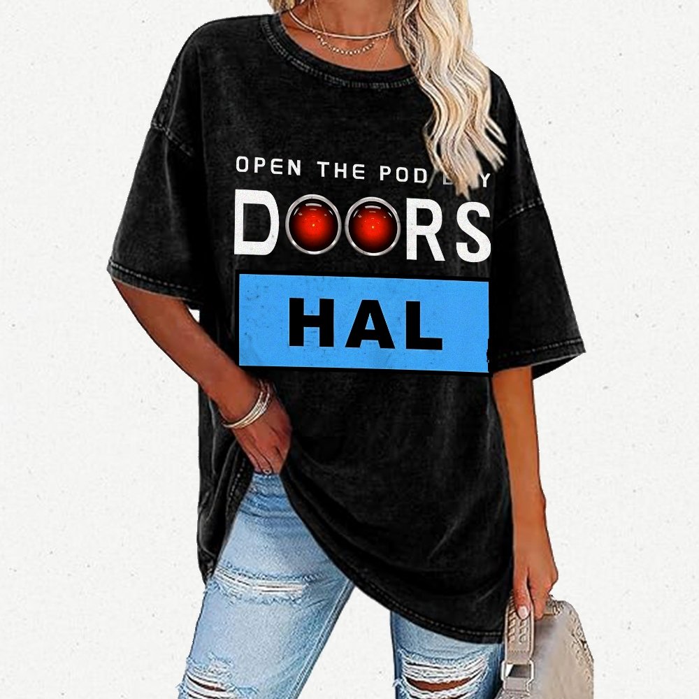 Open The Pod Bay Doors Hal Vintage Distressed T-shirt