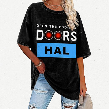 Open The Pod Bay Doors Hal Vintage Distressed T-shirt