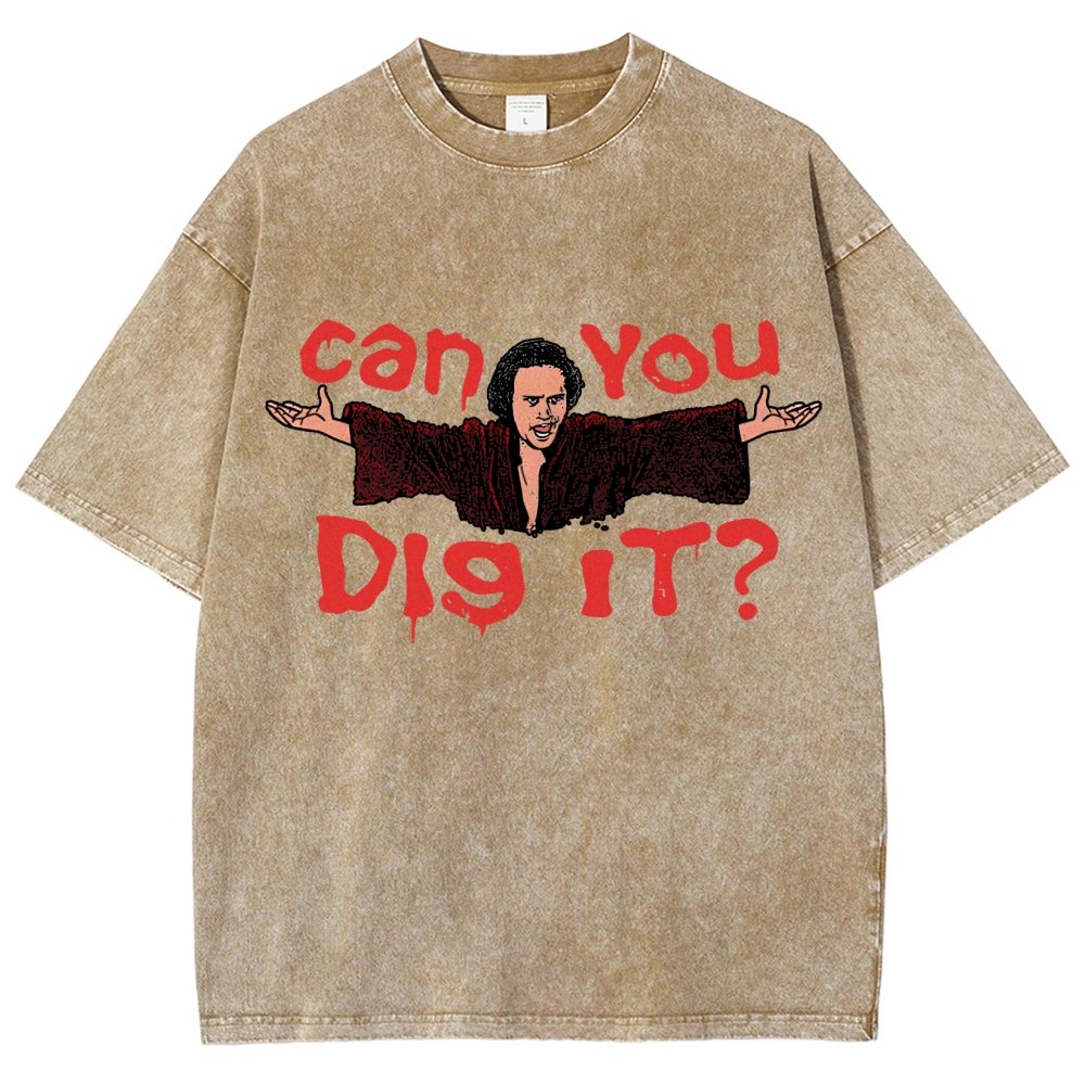 Can You Dig It？Vintage Distressed T-shirt