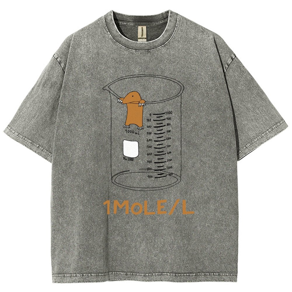 Ute One Mole Per Liter Chemistry Avogadros Day Vintage Distressed T-shirt