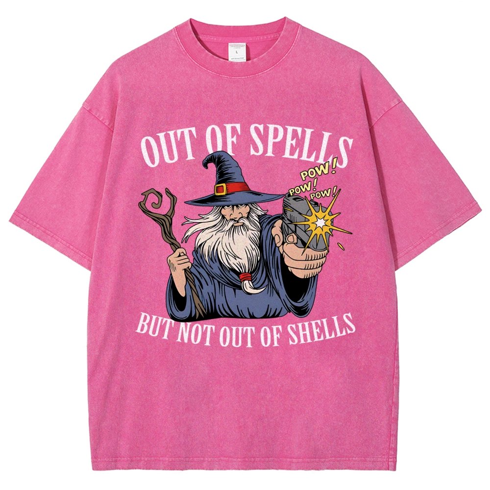 Out of Spells but Not Out of Shells Vintage Distressed T-shirt