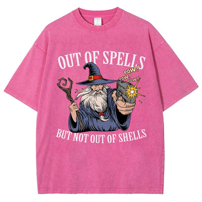 Out of Spells but Not Out of Shells Vintage Distressed T-shirt