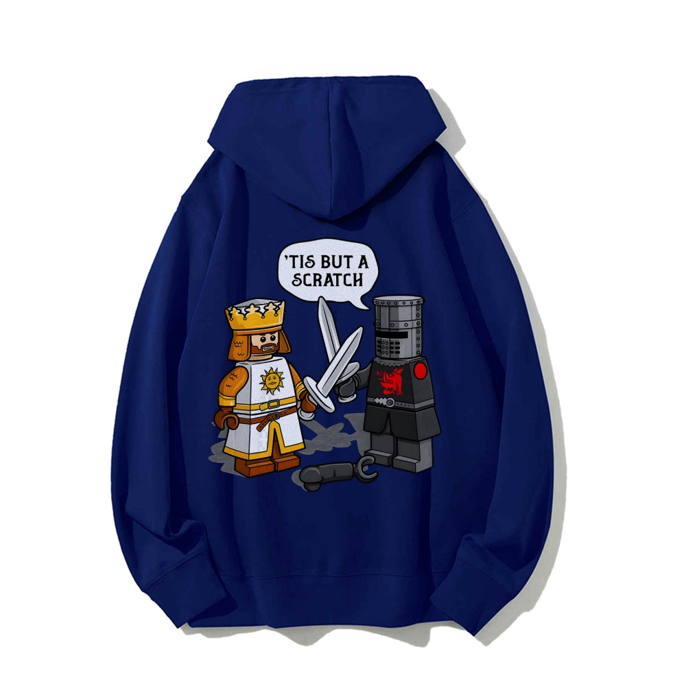 King Vs Knight Printed Back Unisex Cotton Hoodie