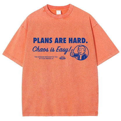 Chaos is Easy Vintage Distressed T-shirt