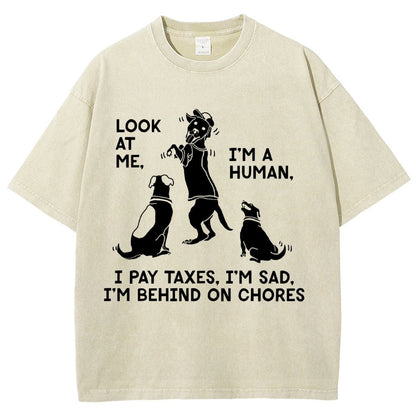 Dog Mocks Humans Vintage Distressed T-shirt
